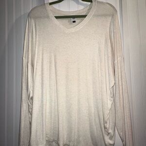 CAbi Cream V-Neck Top